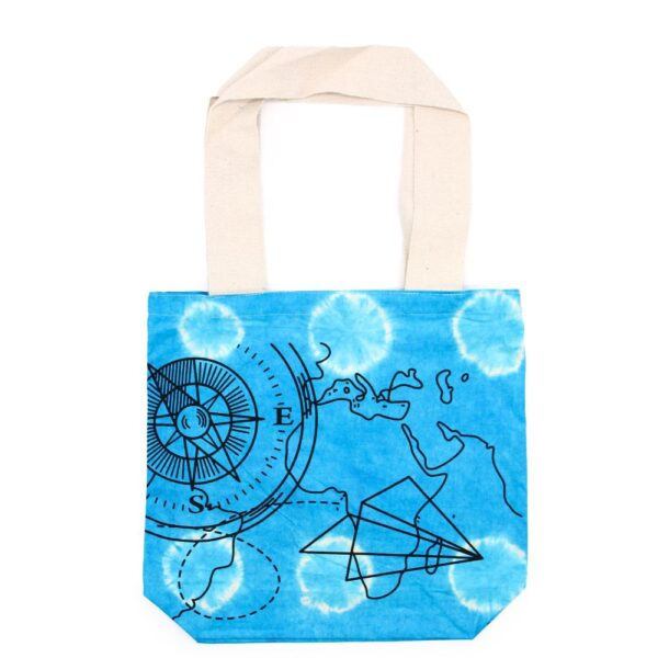 Baumwolltasche im TieDye-Design – Handgefertigte Tragetasche aus Naturmaterial