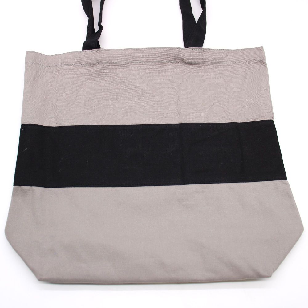 Zweifarbige Baumwolltasche – Geräumige Tasche aus Stoff für Alltag und Shopping