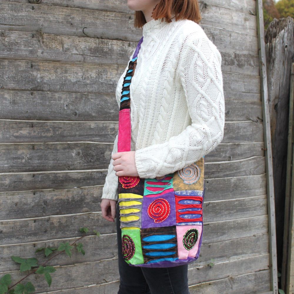 Praktische Ethno Sling Bag mit trendigem Design – Bequeme Umhängetasche