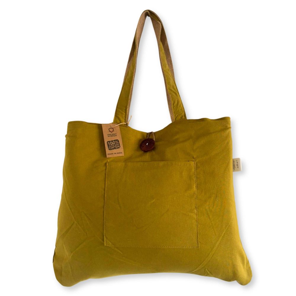 Wendbare Tasche aus Jute und Baumwolle – Einkaufstasche für Alltag & Freizeit