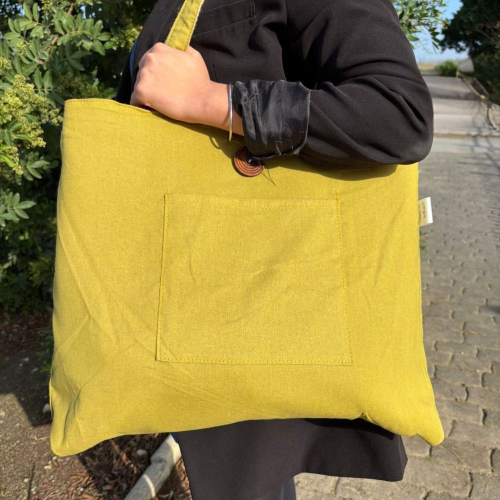 Wendbare Tasche aus Jute und Baumwolle – Einkaufstasche für Alltag & Freizeit
