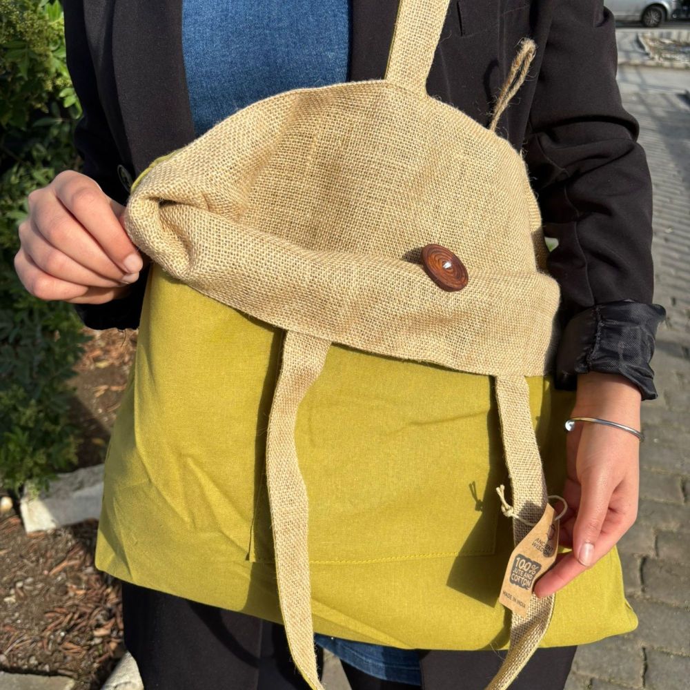 Wendbare Tasche aus Jute und Baumwolle – Einkaufstasche für Alltag & Freizeit