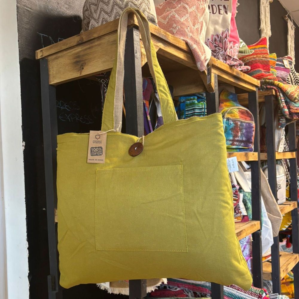 Wendbare Tasche aus Jute und Baumwolle – Einkaufstasche für Alltag & Freizeit