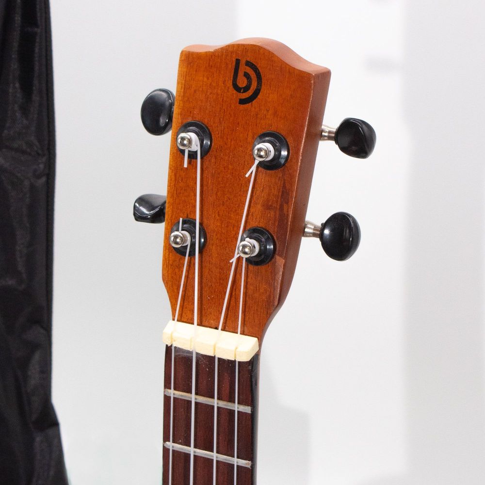 Handgefertigte Ukulele im blauen Sunburst-Design – 4-saitiges Musikinstrument