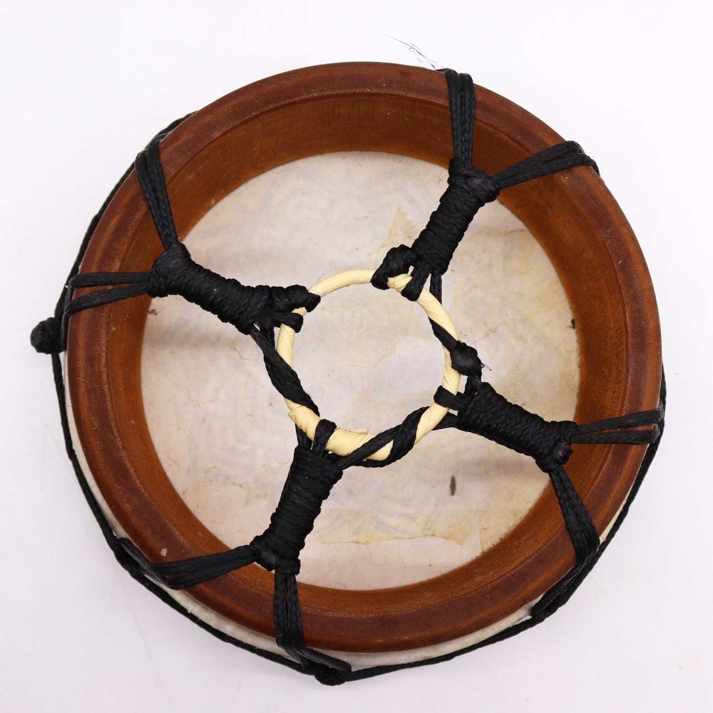 Handgefertigte Schamanische Trommel mit Mandala-Motiv – 20 cm, inkl. Schlägel