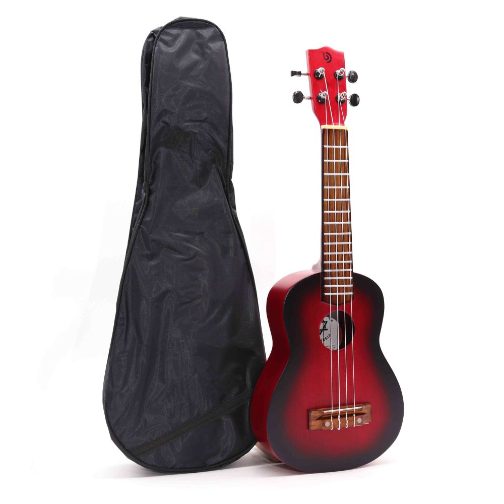 Handgefertigte Ukulele Sunburst Naturdesign – 4-saitiges Musikinstrument