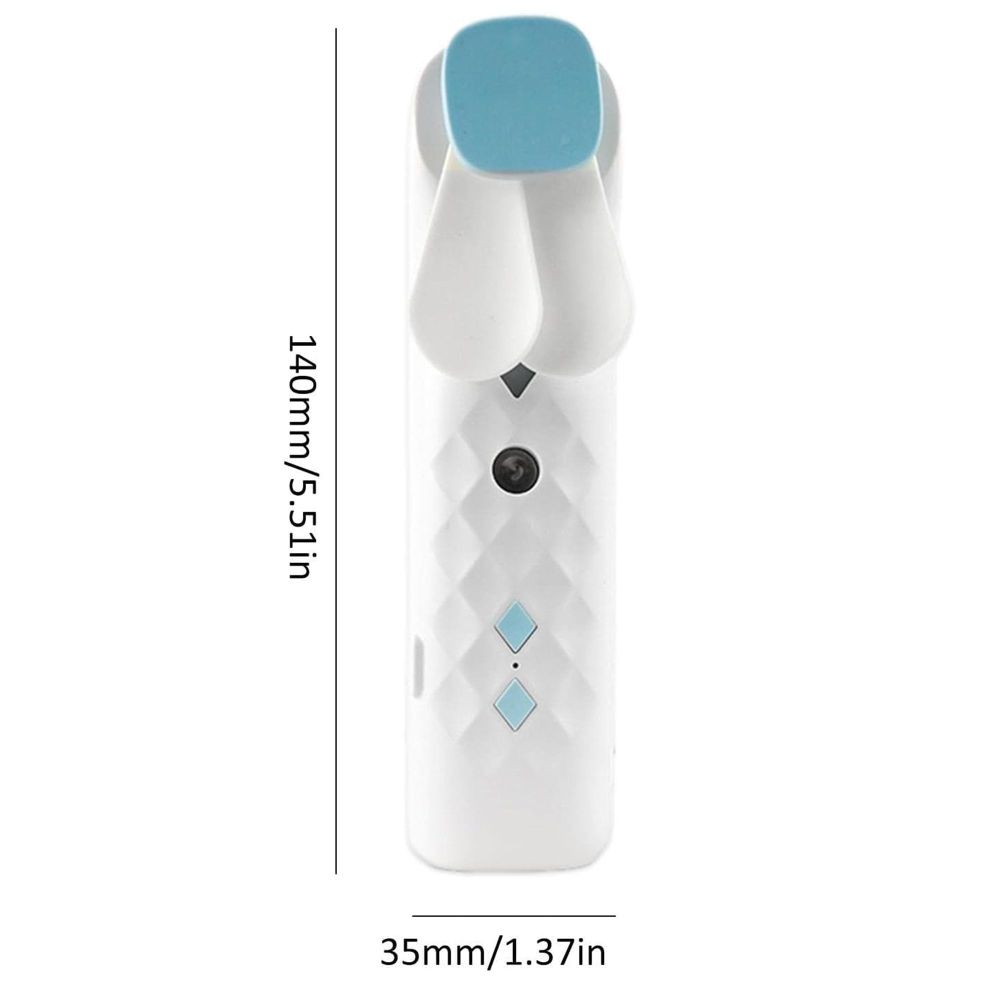 White Nano Mist Face Fan – Tragbarer Gesichtsventilator für Feuchtigkeitsspray