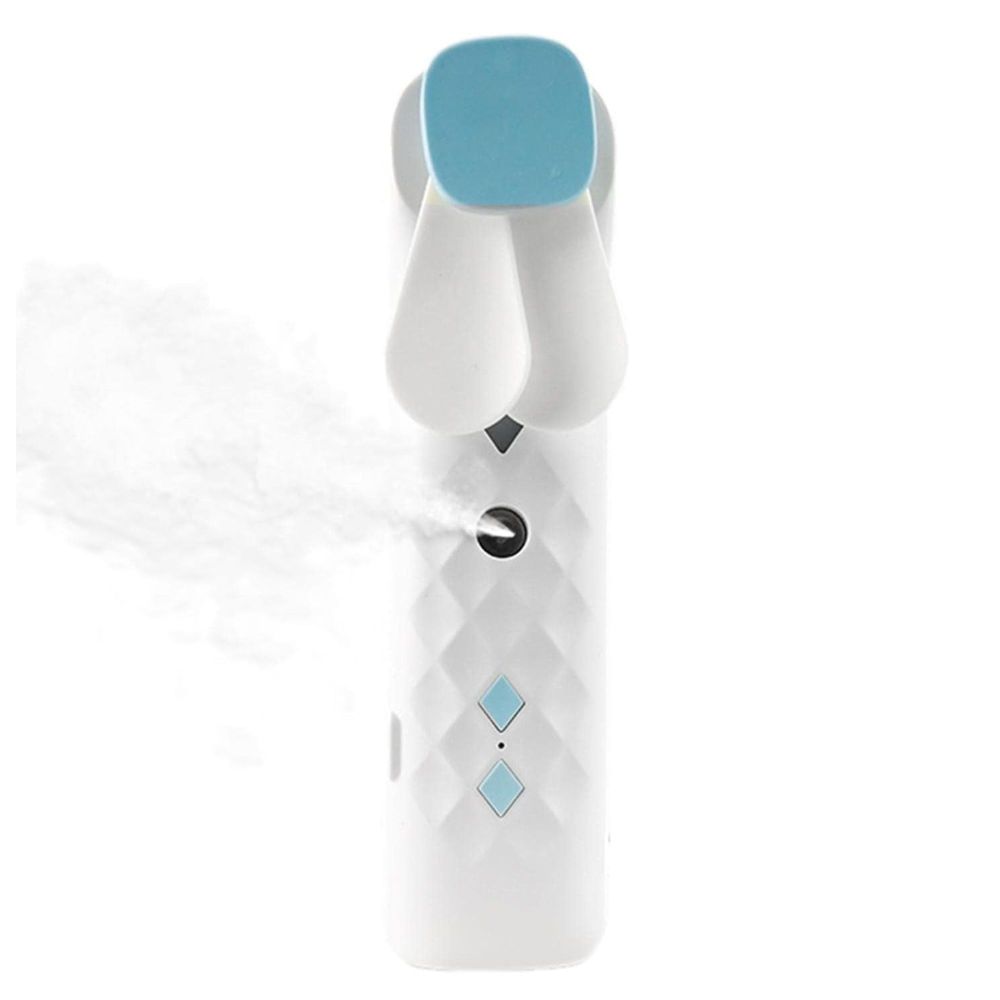 White Nano Mist Face Fan – Tragbarer Gesichtsventilator für Feuchtigkeitsspray