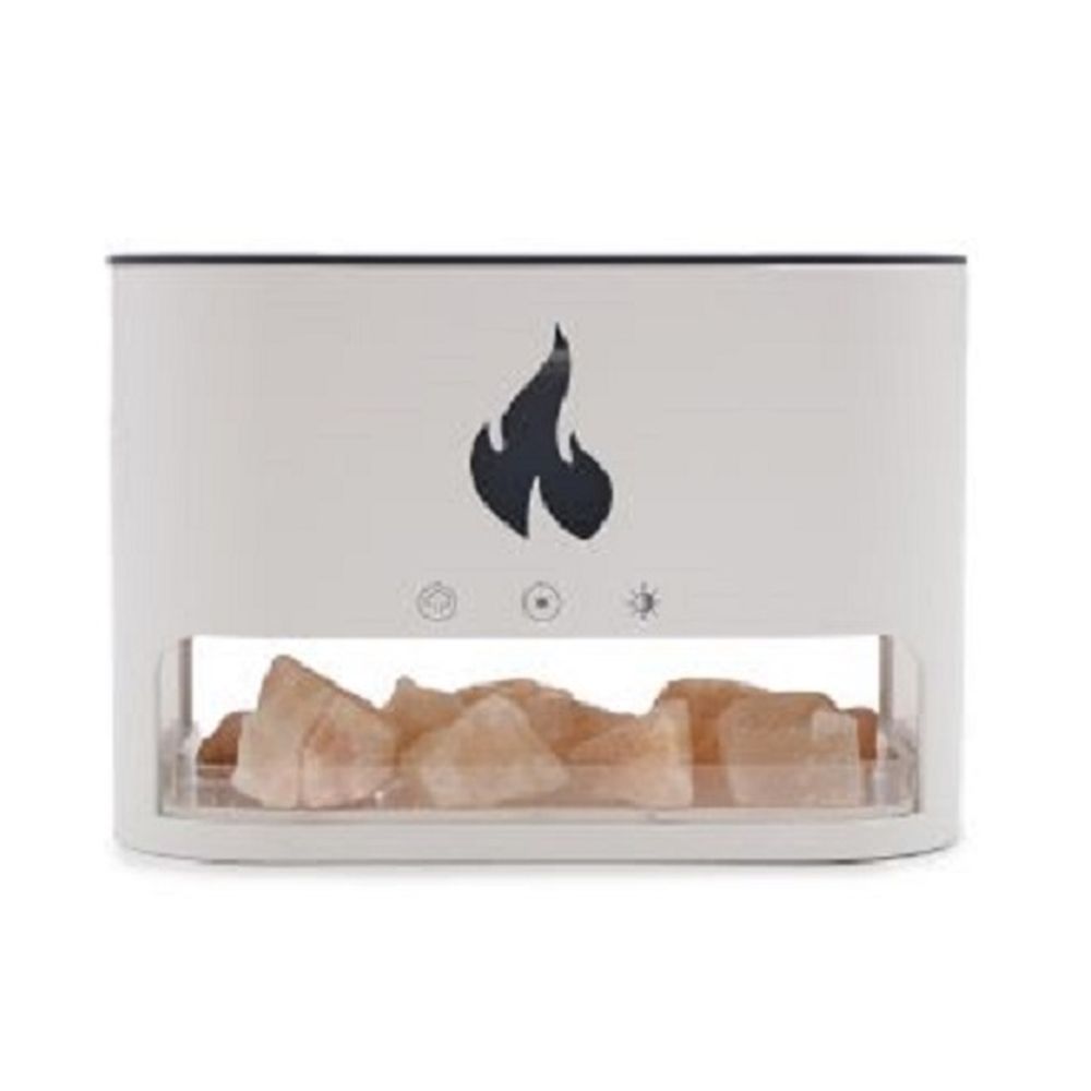 Himalayas Aroma Diffuser – 250 ml Ultraschall-Flammeneffekt mit Salzstücken