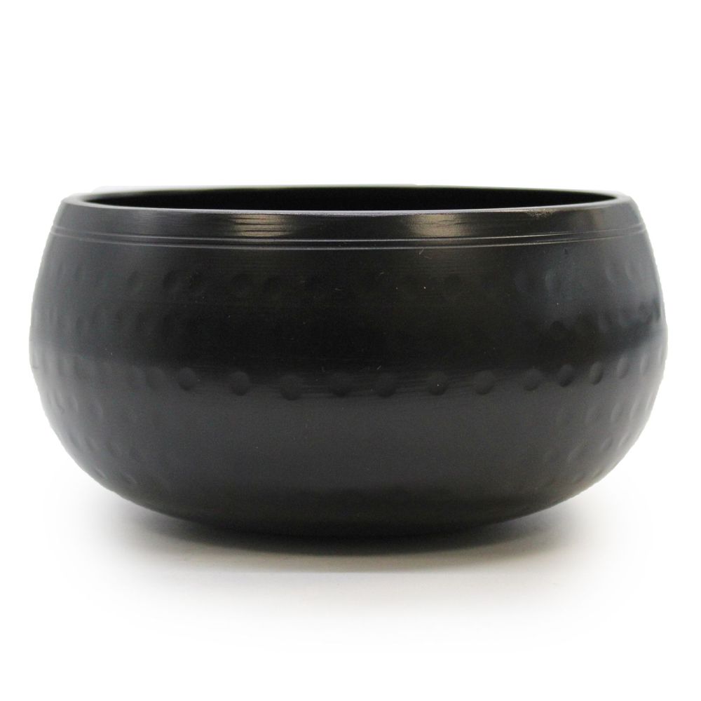 Handgehämmerte Klangschale, beruhigende Töne für Meditationen - Ø 15 cm, Schwarz