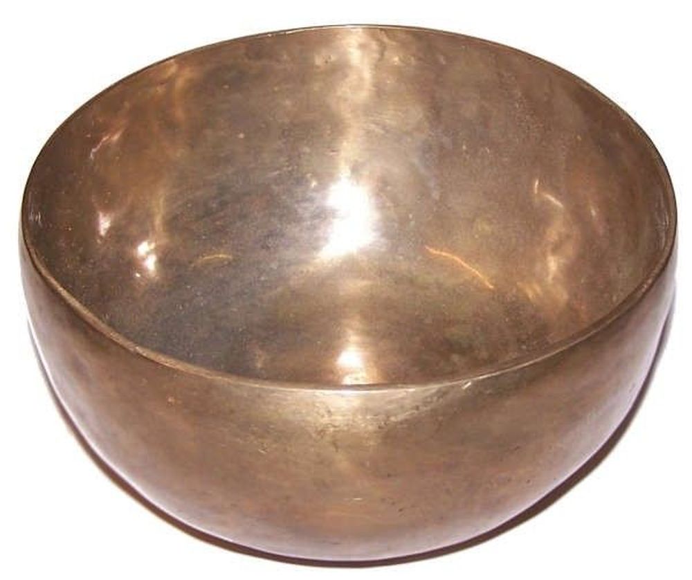 Tibetische Messing-Klangschale – Traditionelles Handwerk aus Indien - 19 cm