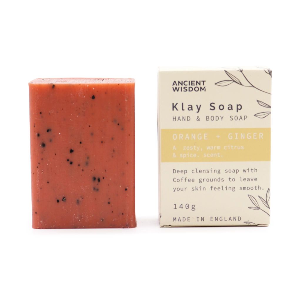 Klay Seife Orange‑Ginger – Tiefreinigung und Frische mit Gelbem Ton & Kaffee