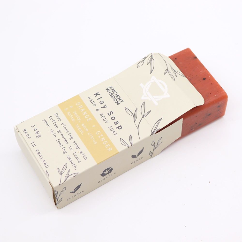 Klay Seife Orange‑Ginger – Tiefreinigung und Frische mit Gelbem Ton & Kaffee