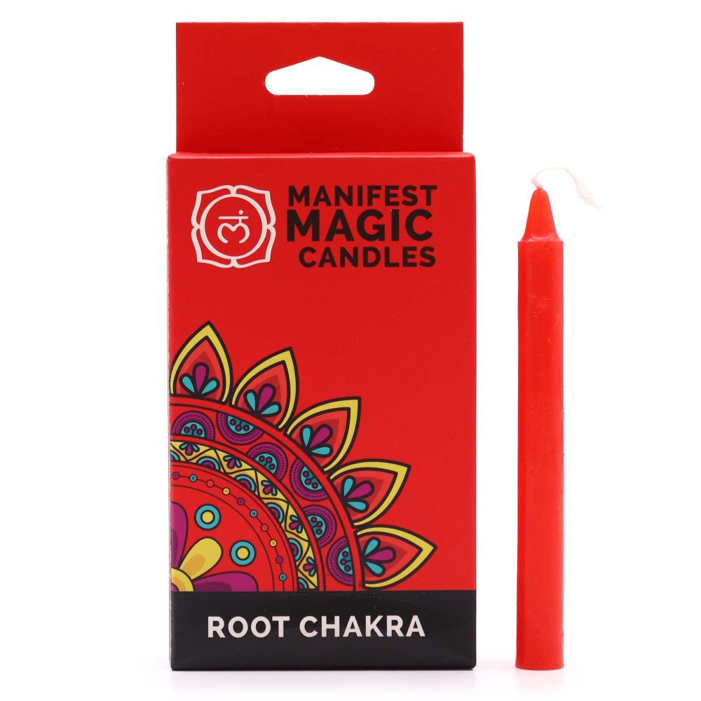 Rotes Chakra-Ritual Kerzenset – 12 rote Stickkerzen für Erdung & Achtsamkeit