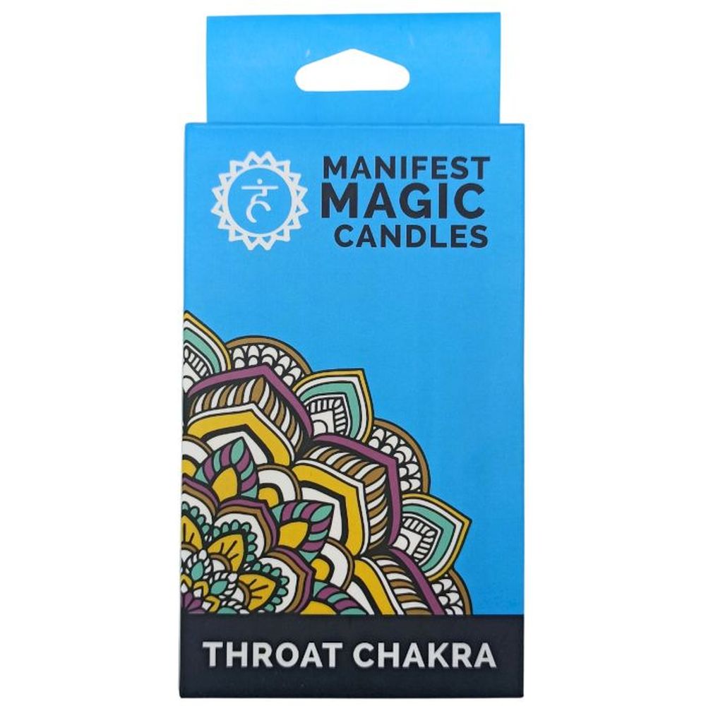 Blaues Chakra-Ritual Kerzenset – 12 blaue Stabkerzen für Ausdruck und Klarheit
