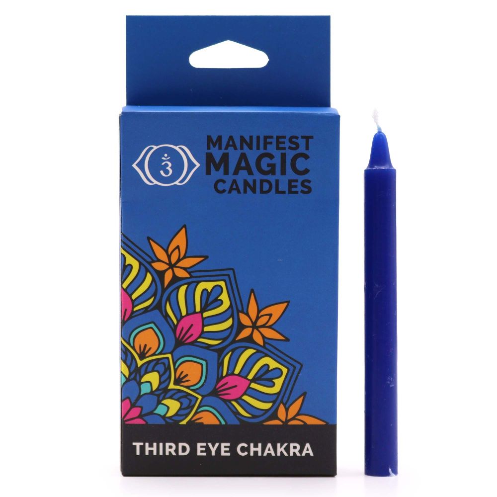 Third Eye Chakra Kerzenset – 12 Kerzen für Klarheit & spirituelle Fokussierung