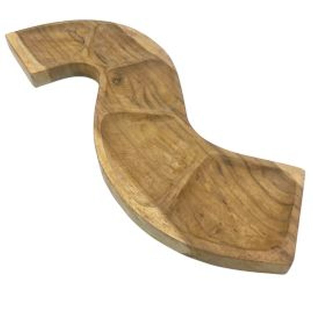 Schlangenförmige Teakholzschale - Snake Bowl – rustikal-dekorative Servierschale