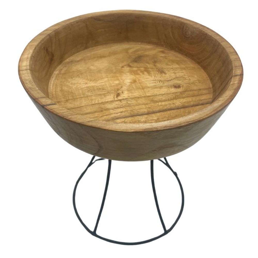 Elevated Teak Bowl – Holzschale erhöht präsentiert für vielseitige Nutzung