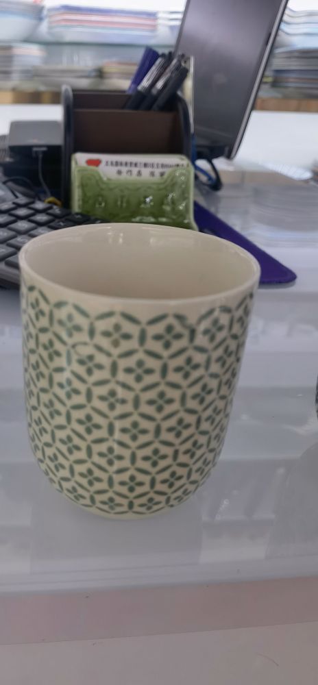 Keramik Teetassen Green Mosaic – 6er Set Herbal Tea Cups 190 ml, dekorativ