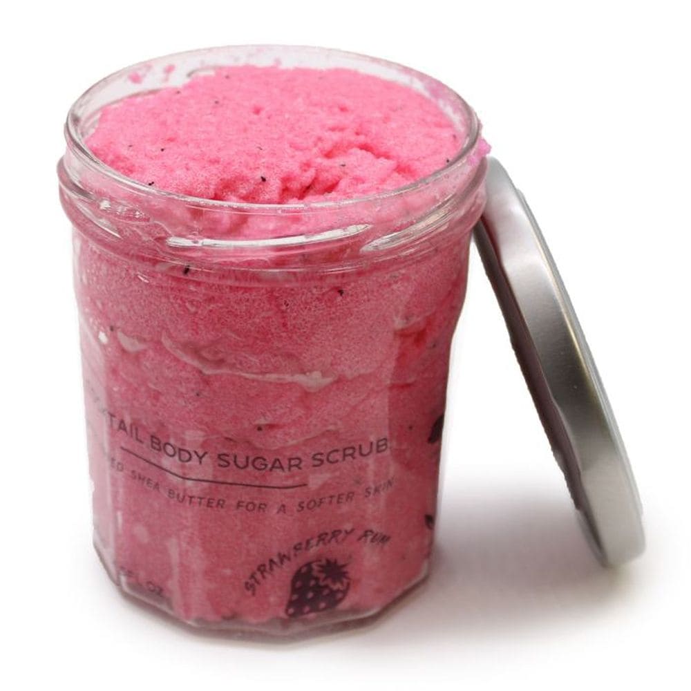 Strawberry Rum Body Scrub – Handgemachtes Zuckerpeeling mit Shea-Butter - 300g