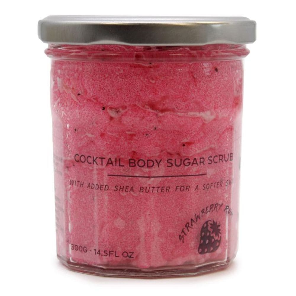 Strawberry Rum Body Scrub – Handgemachtes Zuckerpeeling mit Shea-Butter - 300g