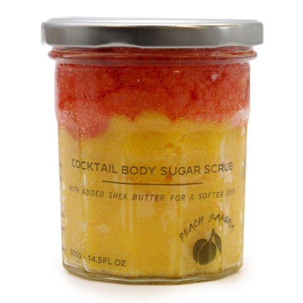 Peach Sangria Body Scrub – Handgemachtes Zuckerpeeling mit Shea-Butter - 300g