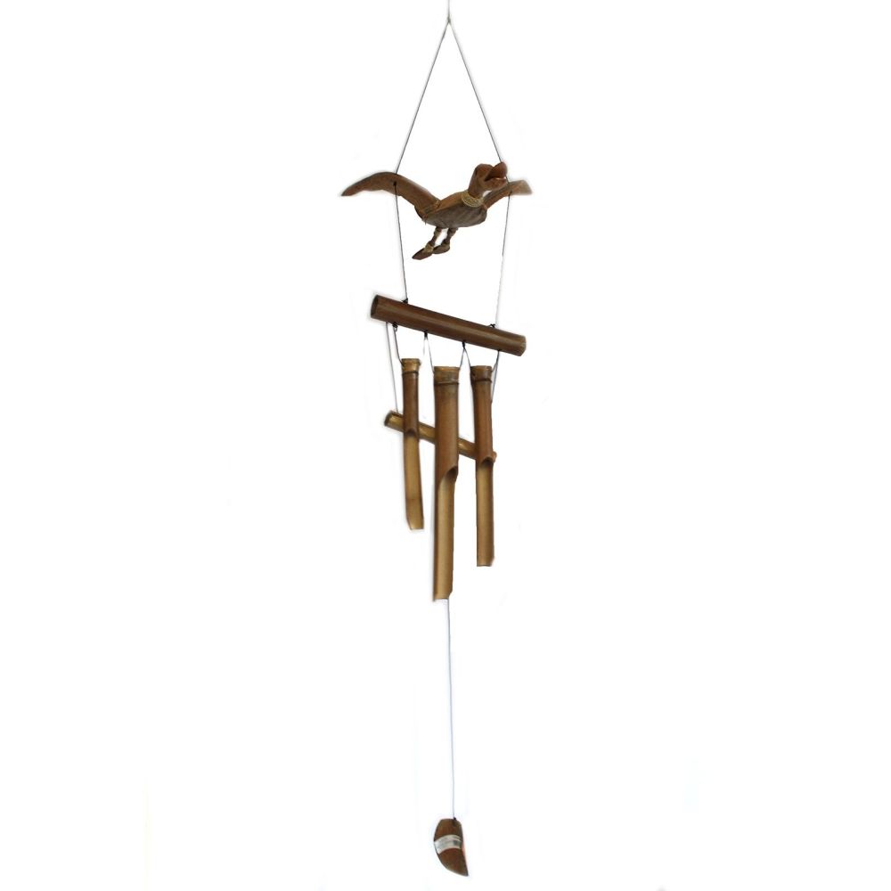 Kokosnuss Windspiel Ente – traditionelles balinesisches Handwerk für den Garten