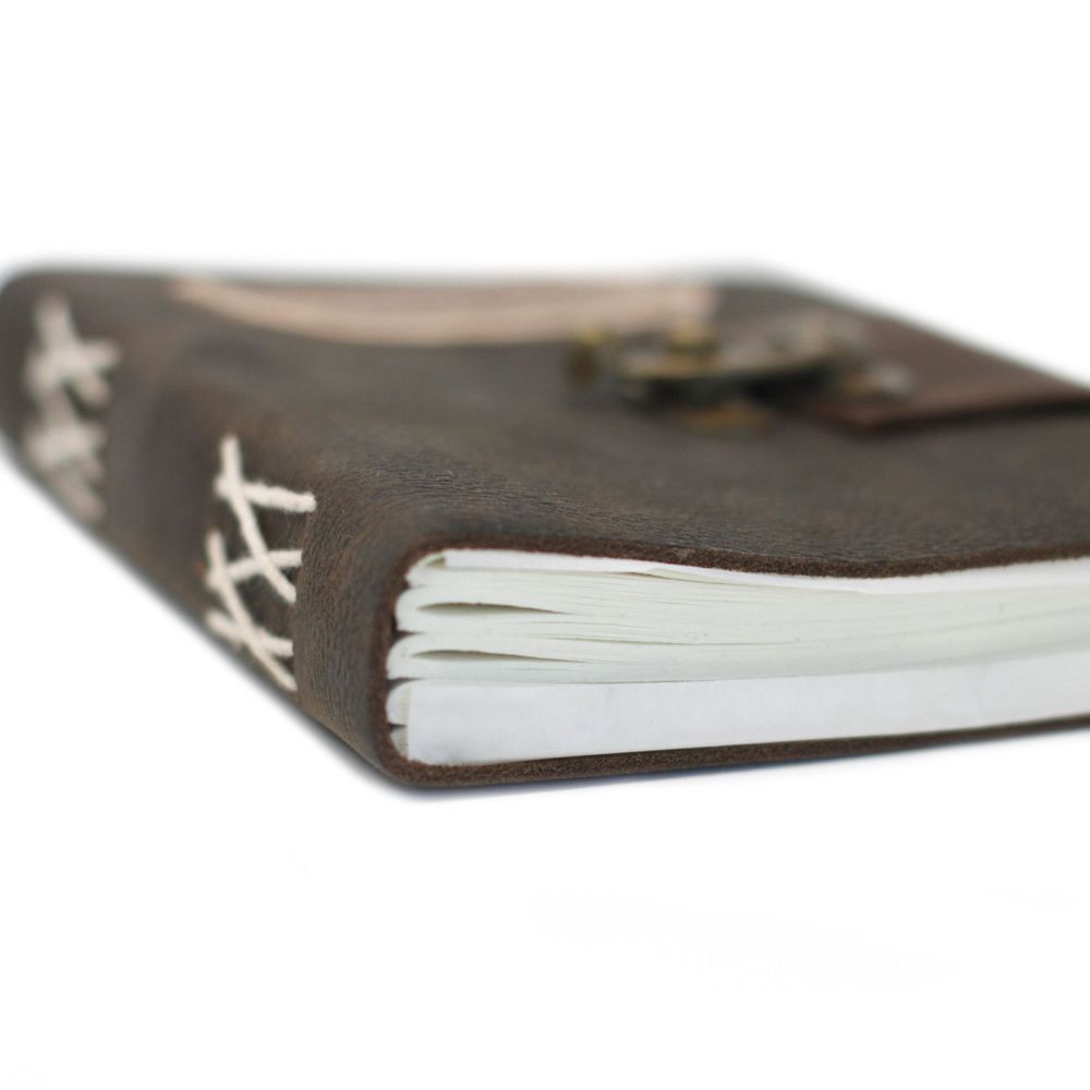 Exklusives Leder Tagebuch – Black Confessions Notizbuch mit Spangenverschluss