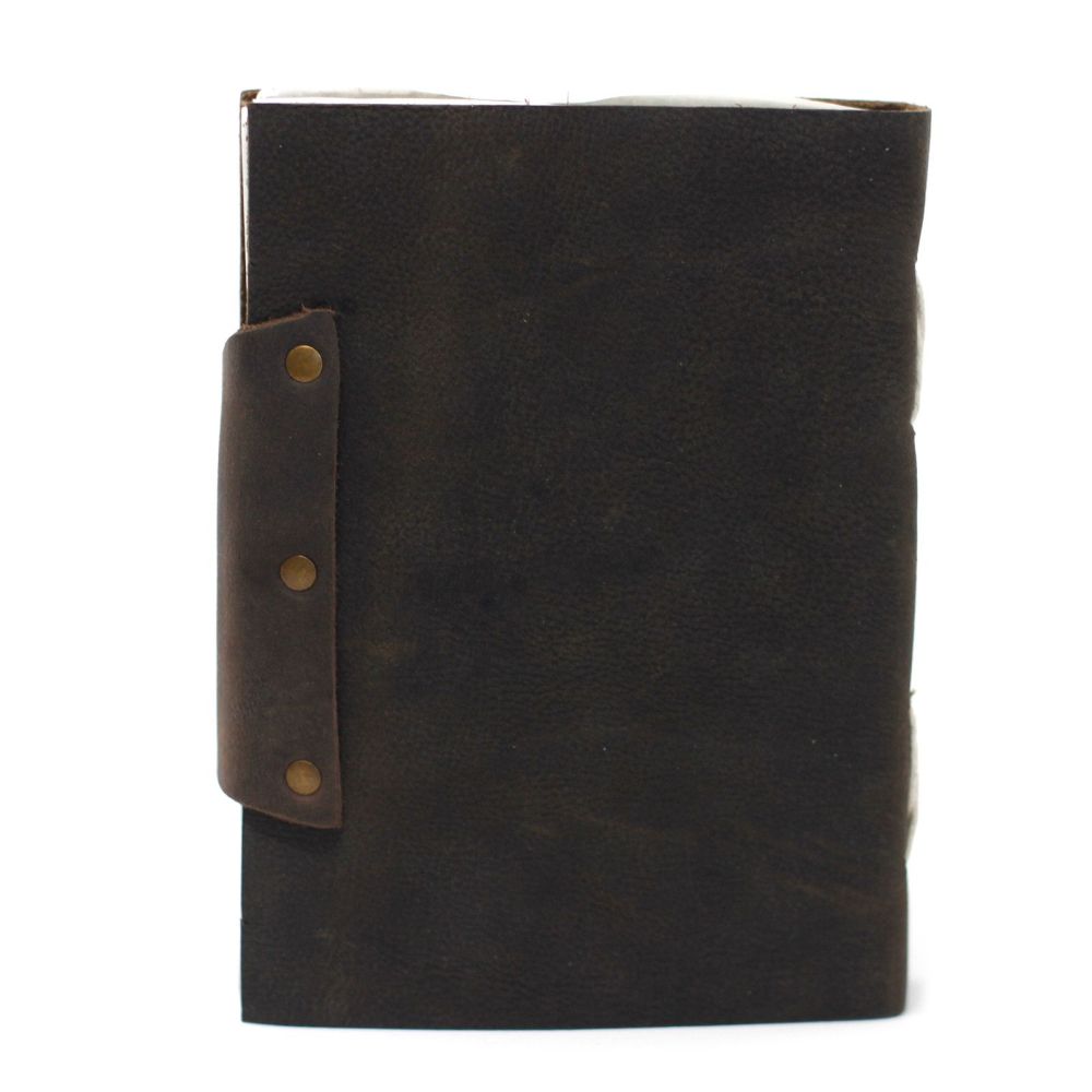 Exklusives Leder Tagebuch – Black Confessions Notizbuch mit Spangenverschluss