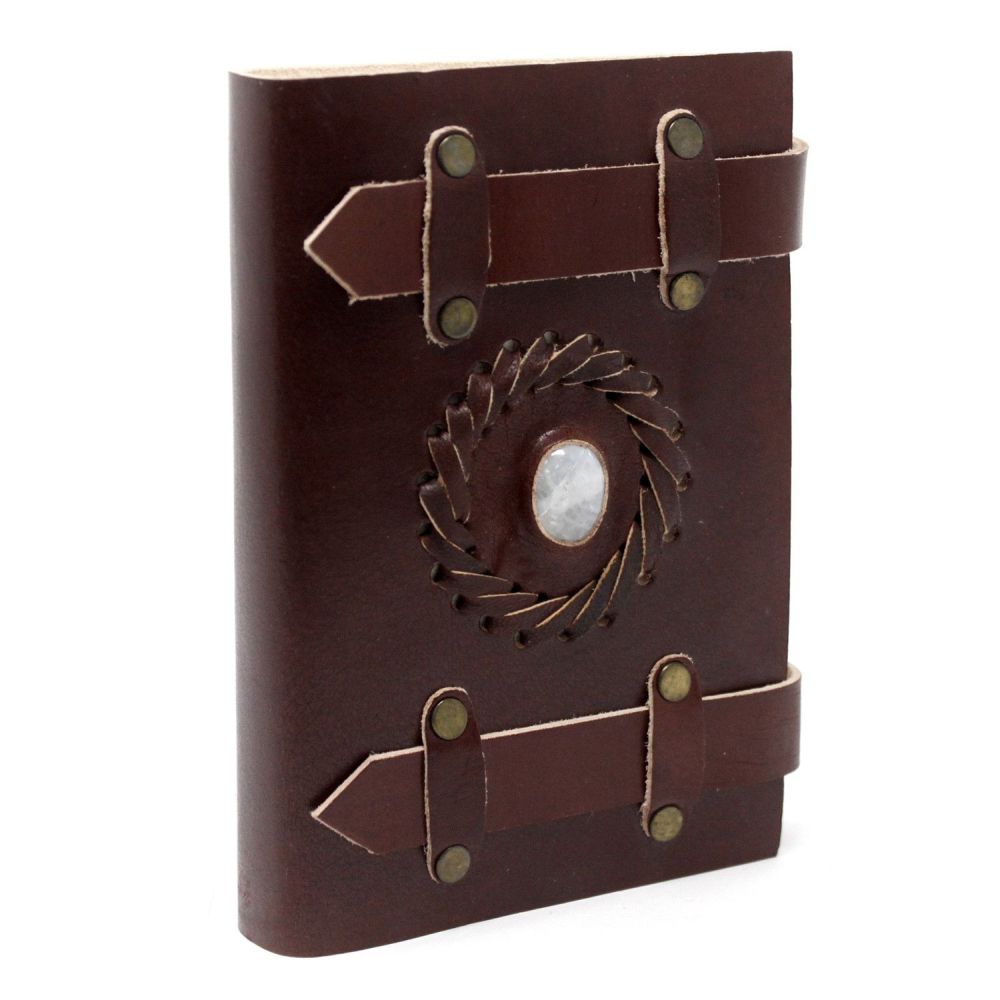Kleines Notizbuch aus Leder 15x10 cm – stilvolles Tagebuch mit Riemenverschluss