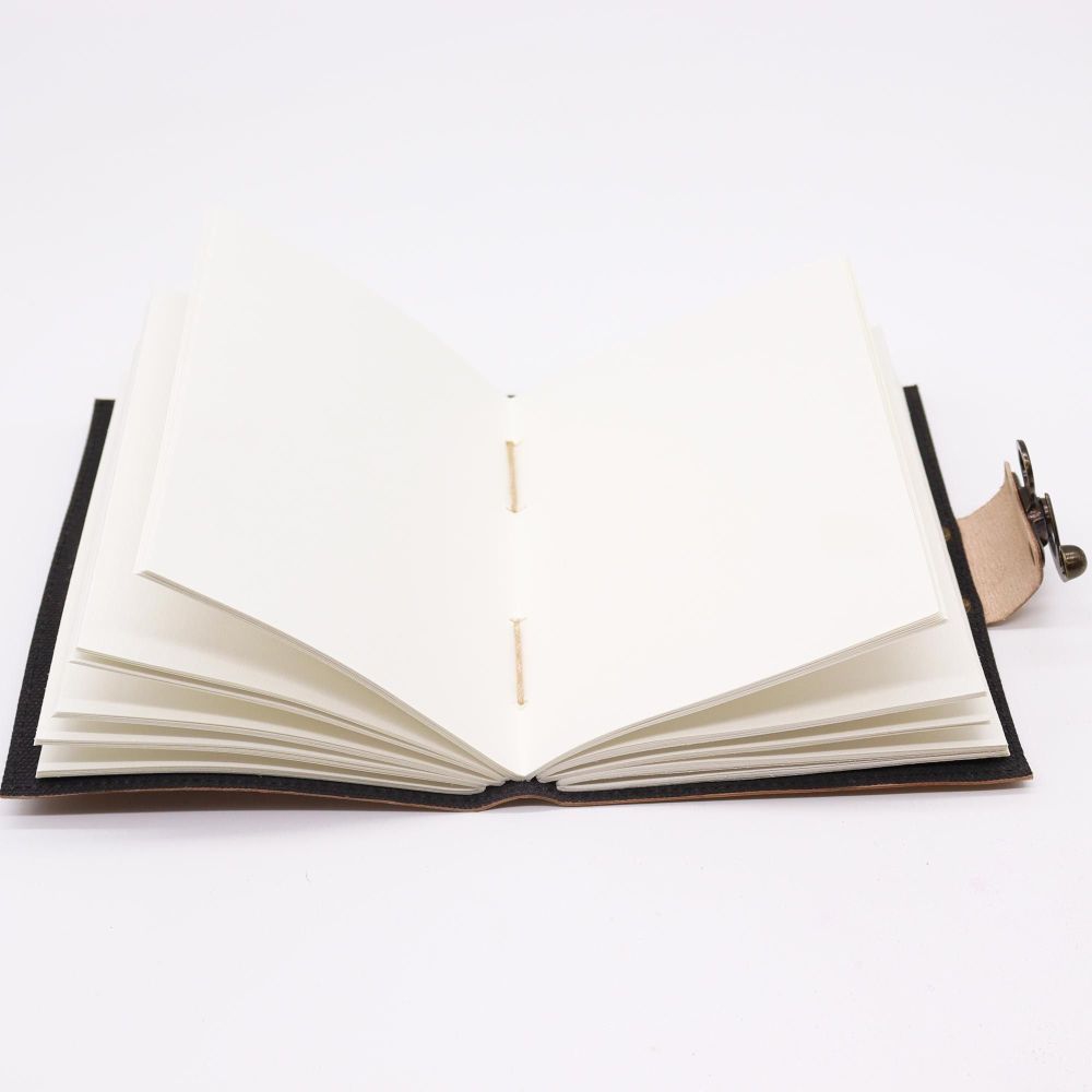 Handgefertigtes Leder Notizbuch – 100 Blankoseiten, Journal aus Echtleder