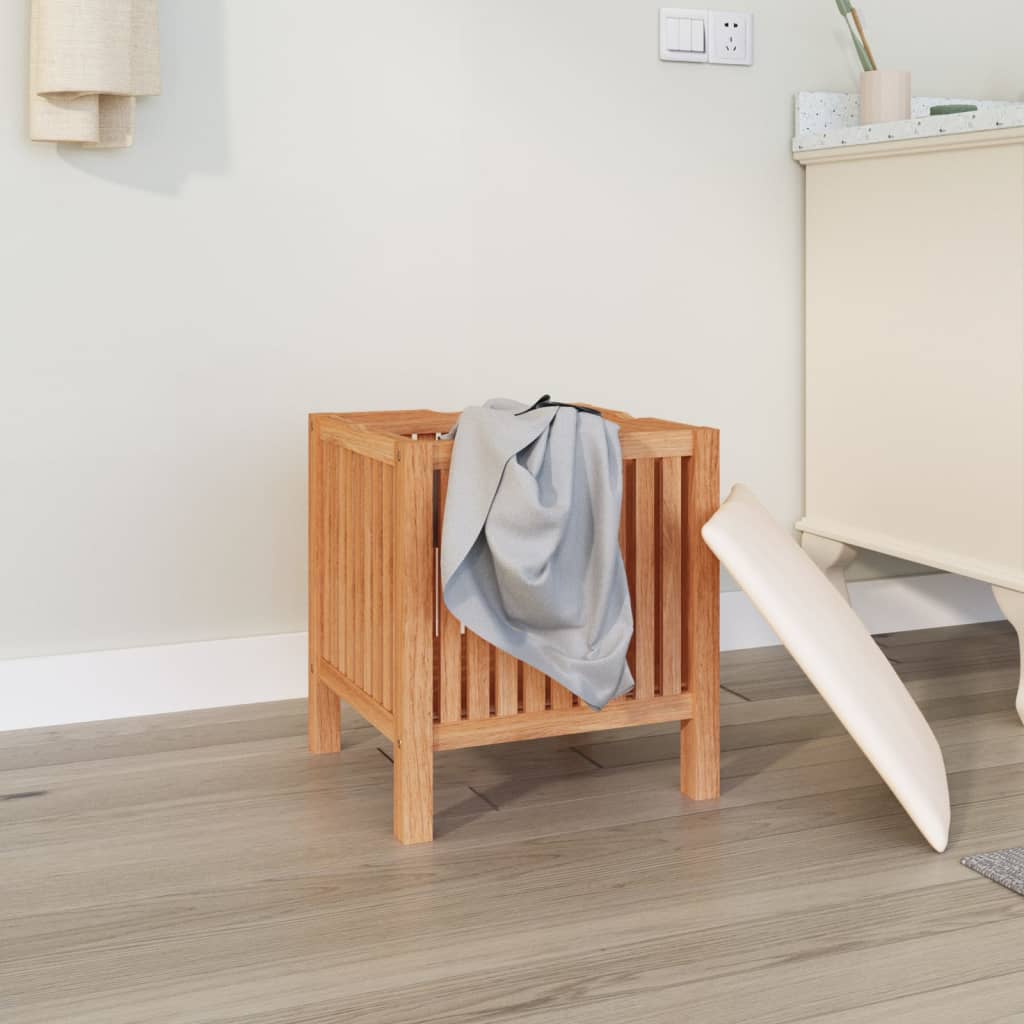 Massiver Nussbaum Badhocker mit Sitzkissen und Stauraum für Bad & Schlafzimmer