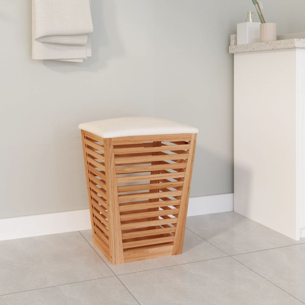Praktischer Badhocker 2-in-1 mit Sitzkissen und Stauraum für Bad & Schlafzimmer