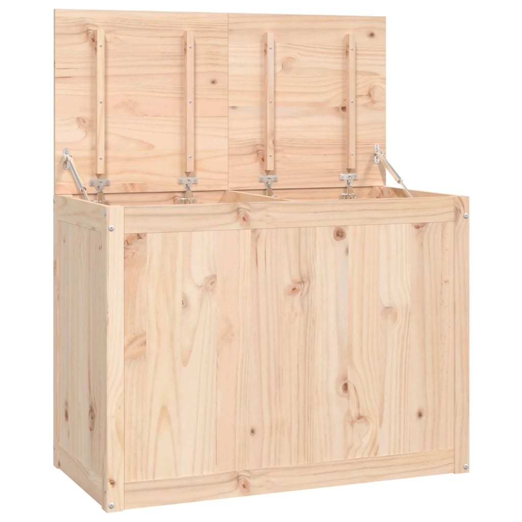 Wäschebox aus Kiefernholz – rustikal, mit zwei Fächern, robust und vielseitig