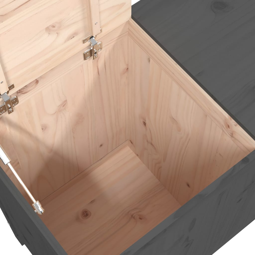 Wäschetruhe aus Kiefernholz – rustikal, groß, mit zwei Fächern und Holzbeinen