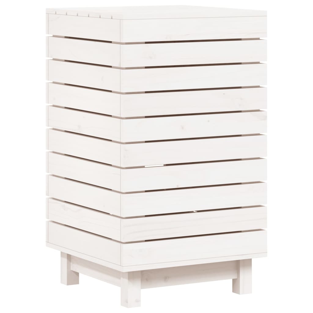 Praktische Wäschebox Holz mit viel Stauraum, Schutzdeckel und rustikales Design