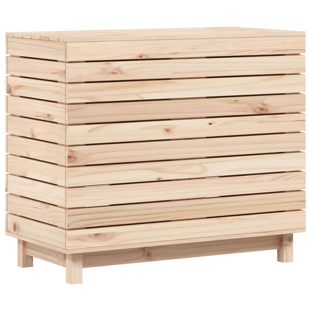 Wäschebox aus Kiefernholz – viel Stauraum, Schutzdeckel und rustikales Design