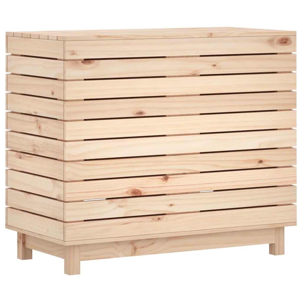 Wäschebox aus Kiefernholz – viel Stauraum, Schutzdeckel und rustikales Design