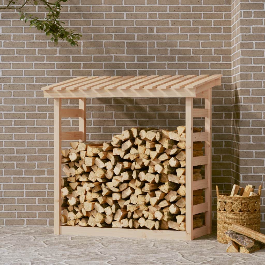 Brennholzregal aus Kiefernholz – praktischer Holzspeicher für Garten & Terrasse