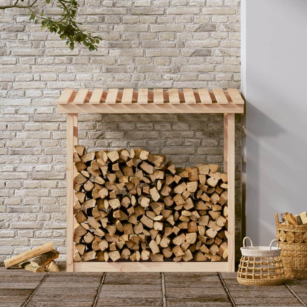 Brennholzregal aus Kiefernholz – praktischer Holzspeicher für Garten & Terrasse