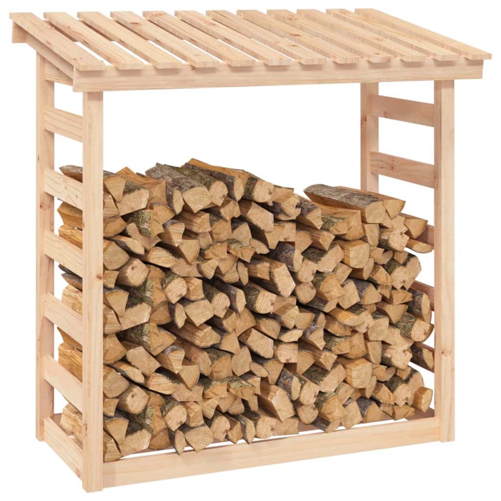 Brennholzregal aus Kiefernholz – praktischer Holzspeicher für Garten & Terrasse