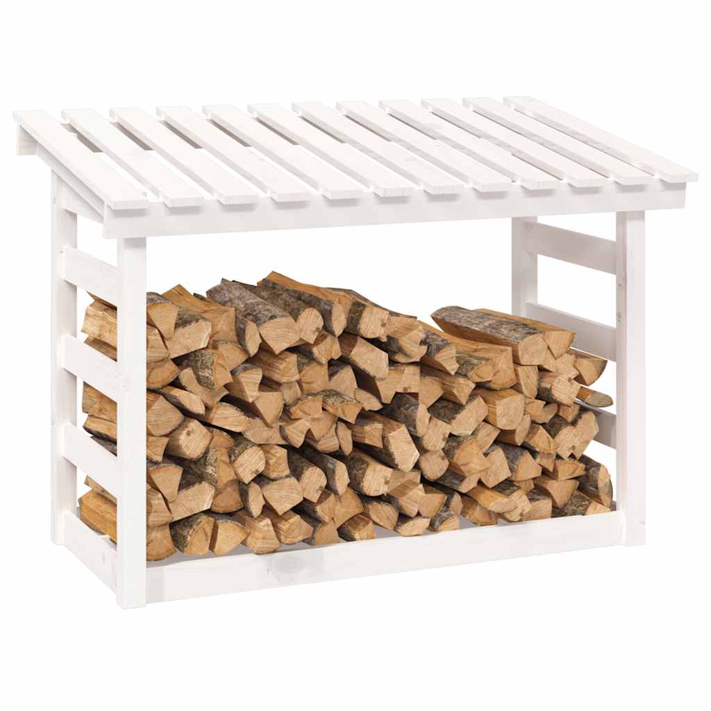 Kaminholzunterstand Kiefernholz – Holzregal für geordnete Brennholzlagerung