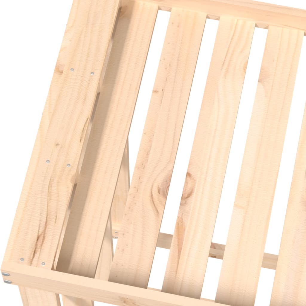 Outdoor Holzregal Kiefer – Kaminholzunterstand mit integriertem Pflanzgefäß
