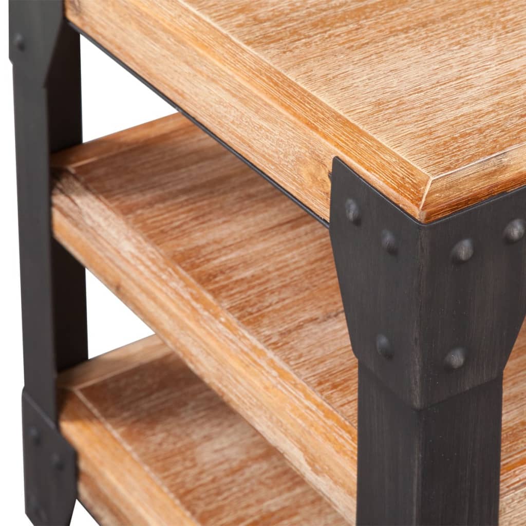 TV-Schrank aus Akazienholz - Lowboard - Fernsehtisch - TV-Tisch - mit Schublade