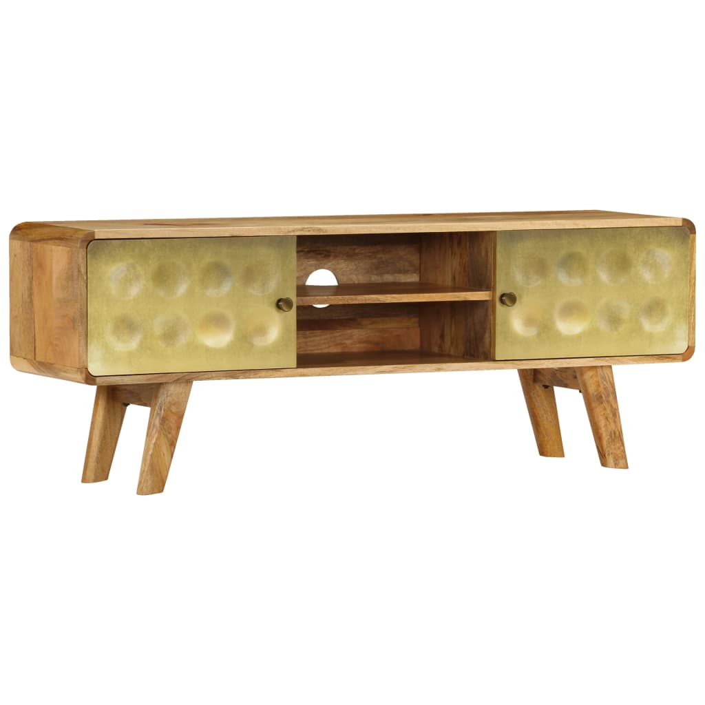 Retro-Lowboard aus Mangoholz - Beistellschrank - TV-Schrank - 120 x 30 x 45 cm