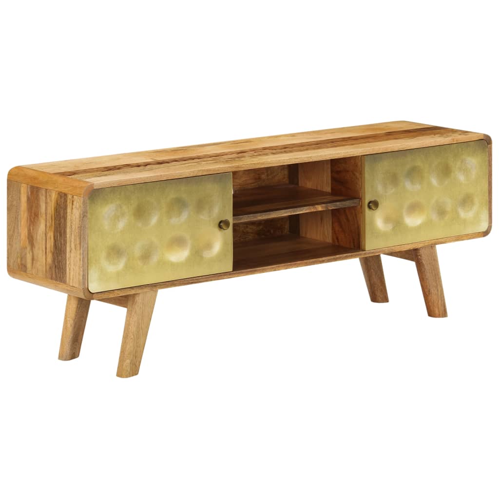 Retro-Lowboard aus Mangoholz - Beistellschrank - TV-Schrank - 120 x 30 x 45 cm