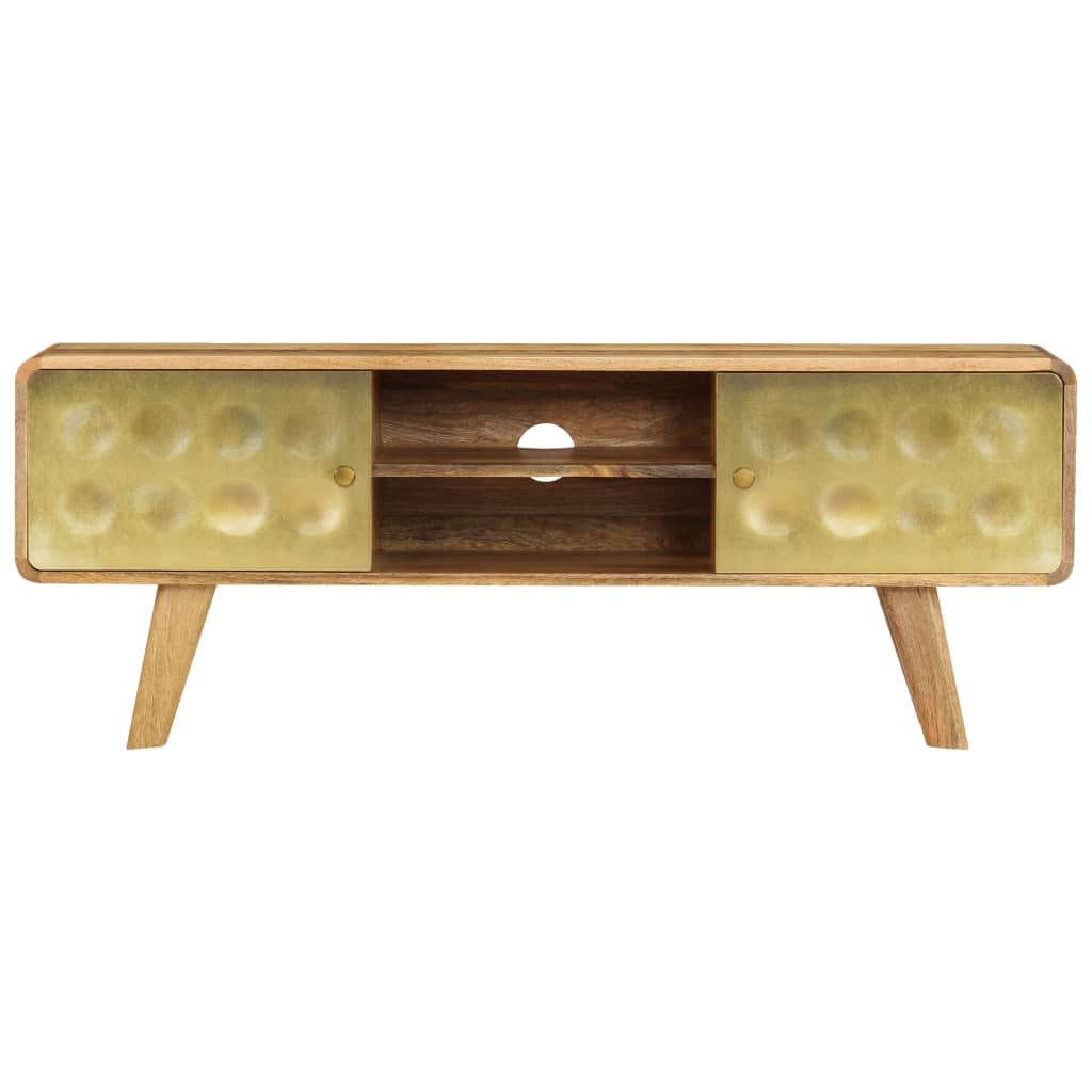 Retro-Lowboard aus Mangoholz - Beistellschrank - TV-Schrank - 120 x 30 x 45 cm