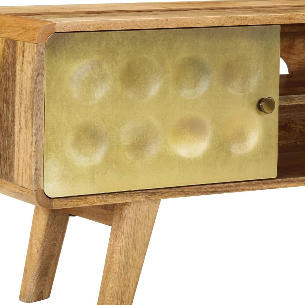 Retro-Lowboard aus Mangoholz - Beistellschrank - TV-Schrank - 120 x 30 x 45 cm