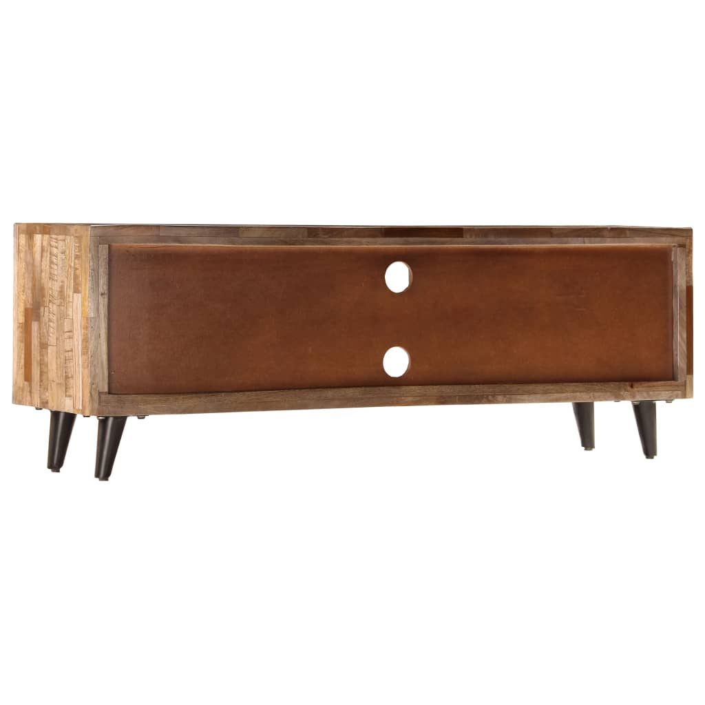 Mangoholz-TV-Lowboard im handgefertigten Stil - TV-Sideboard - 118 x 30 x 40 cm