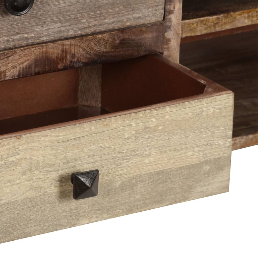 Mangoholz-TV-Lowboard im handgefertigten Stil - TV-Sideboard - 118 x 30 x 40 cm